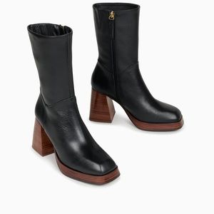 NWT Feners Le Retro Noir - Black Leather Boots